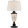 Lite Source Forbes Smoke Glass Table Lamp with Nightlight