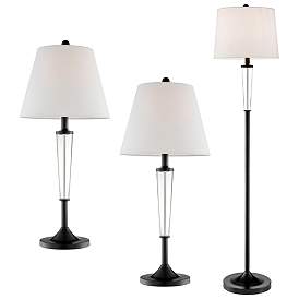 Image1 of Lite Source Freida 3 Piece Lamp Set with Glass Accent