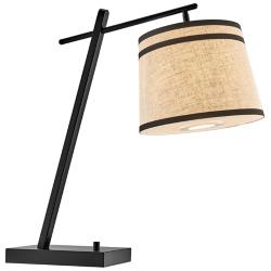 Lite Source Gaines 26" High Black Slanted Base Table Lamp