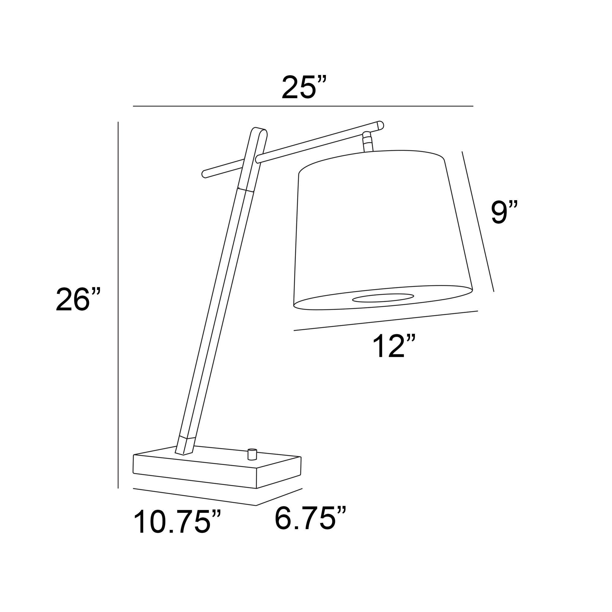 Image 4 Lite Source Gaines 26" High Black Slanted Base Table Lamp more views