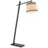 Lite Source Gaines 62" High Black Finish Angled Base Floor Lamp