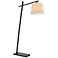 Lite Source Gaines 62" High Modern Angled Black Base Floor Lamp