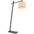Lite Source Gaines 62" High Modern Angled Black Base Floor Lamp