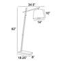 4_Lite Source Gaines 62" High Modern Angled Black Base Floor Lamp more views