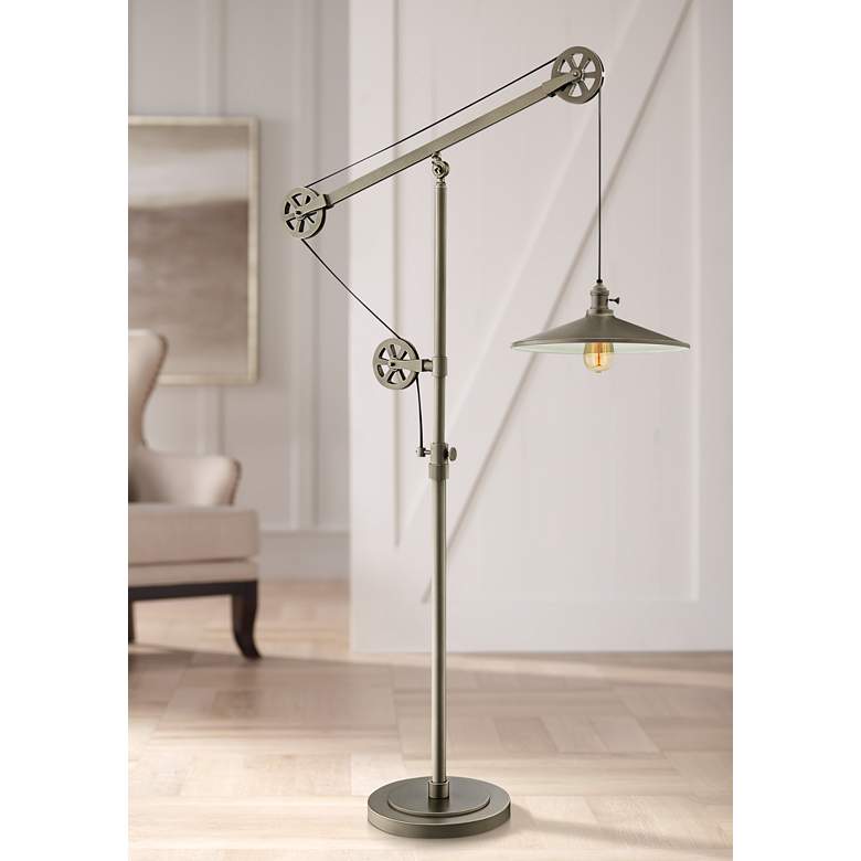 Image 1 Lite Source Garrad Antique Silver Floor Lamp