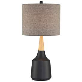 Image1 of Lite Source Genson 29" Gray and Black Modern Ceramic Table Lamp