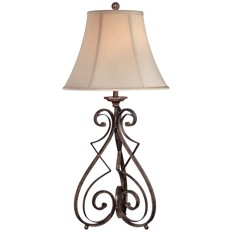 Image 1 Lite Source Gibson Swirled Wrought Iron Table Lamp