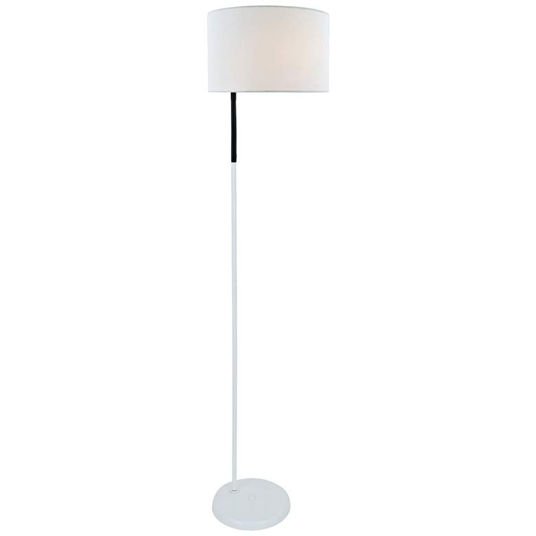 Image 1 Lite Source Gillian White Metal Floor Lamp