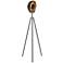 Lite Source Gothard 60 1/4" Black Gold Small Spotlight Tripod Lamp