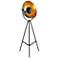 Lite Source Gothard 65" Black and Gold Spotlight Tripod Floor Lamp