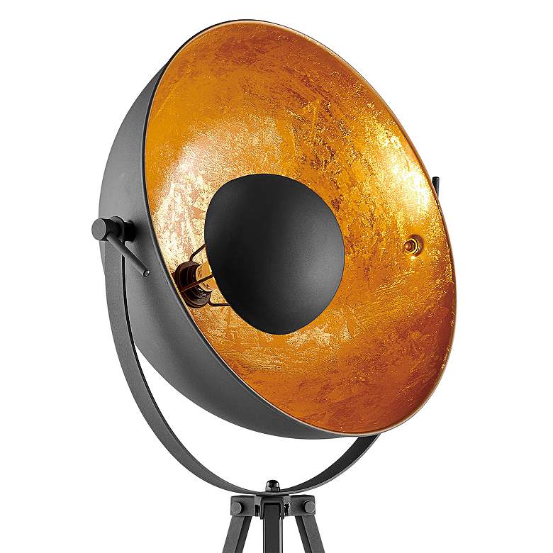 Image 3 Lite Source Gothard 65" Black and Gold Spotlight Tripod Floor Lamp more views