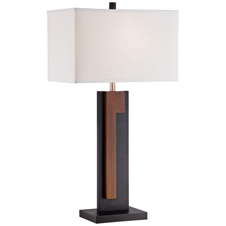 Image 1 Lite Source Govert Bronze 2-Tone Dark Walnut Table Lamp