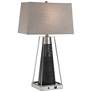 2_Lite Source Granger 29" Nickel Black USB Bluetooth Speaker Table Lamp