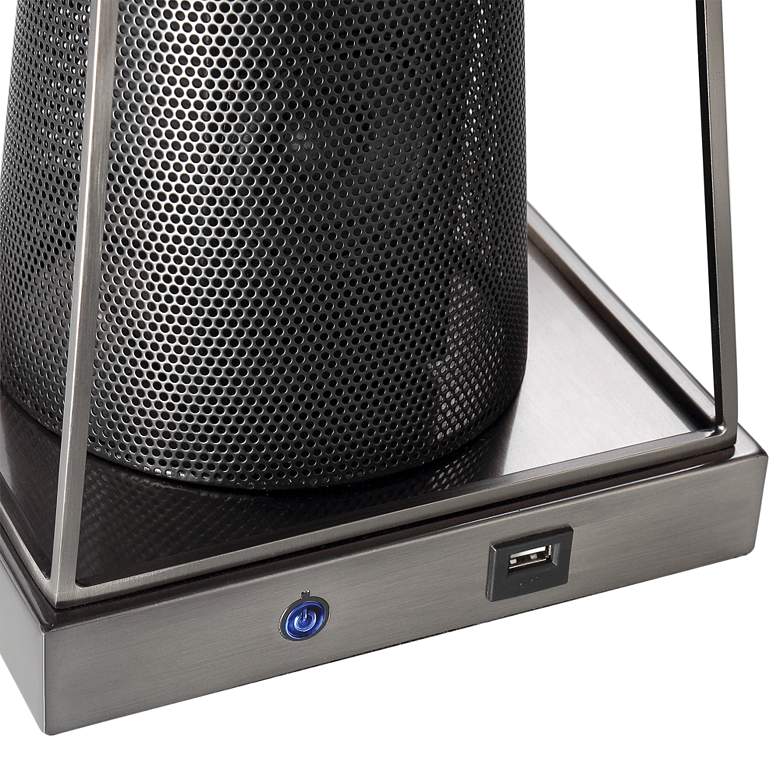 Image 5 Lite Source Granger 29" Nickel Black USB Bluetooth Speaker Table Lamp more views