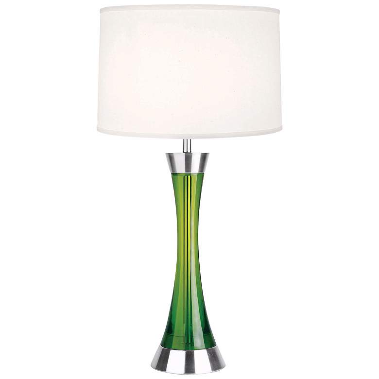 Image 1 Lite Source Green Contour Table Lamp