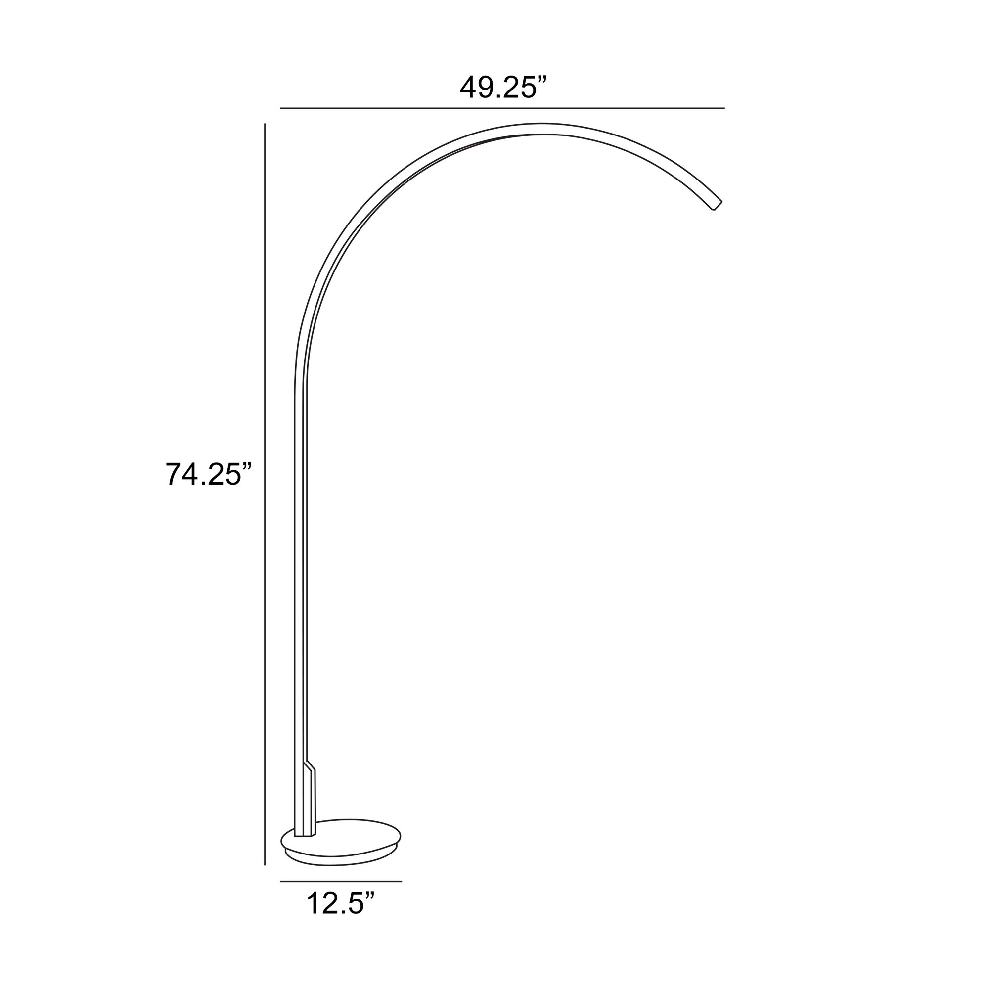 Image 4 Lite Source Guerra 74" High Black Modern LED Arc Floor Lamp more views