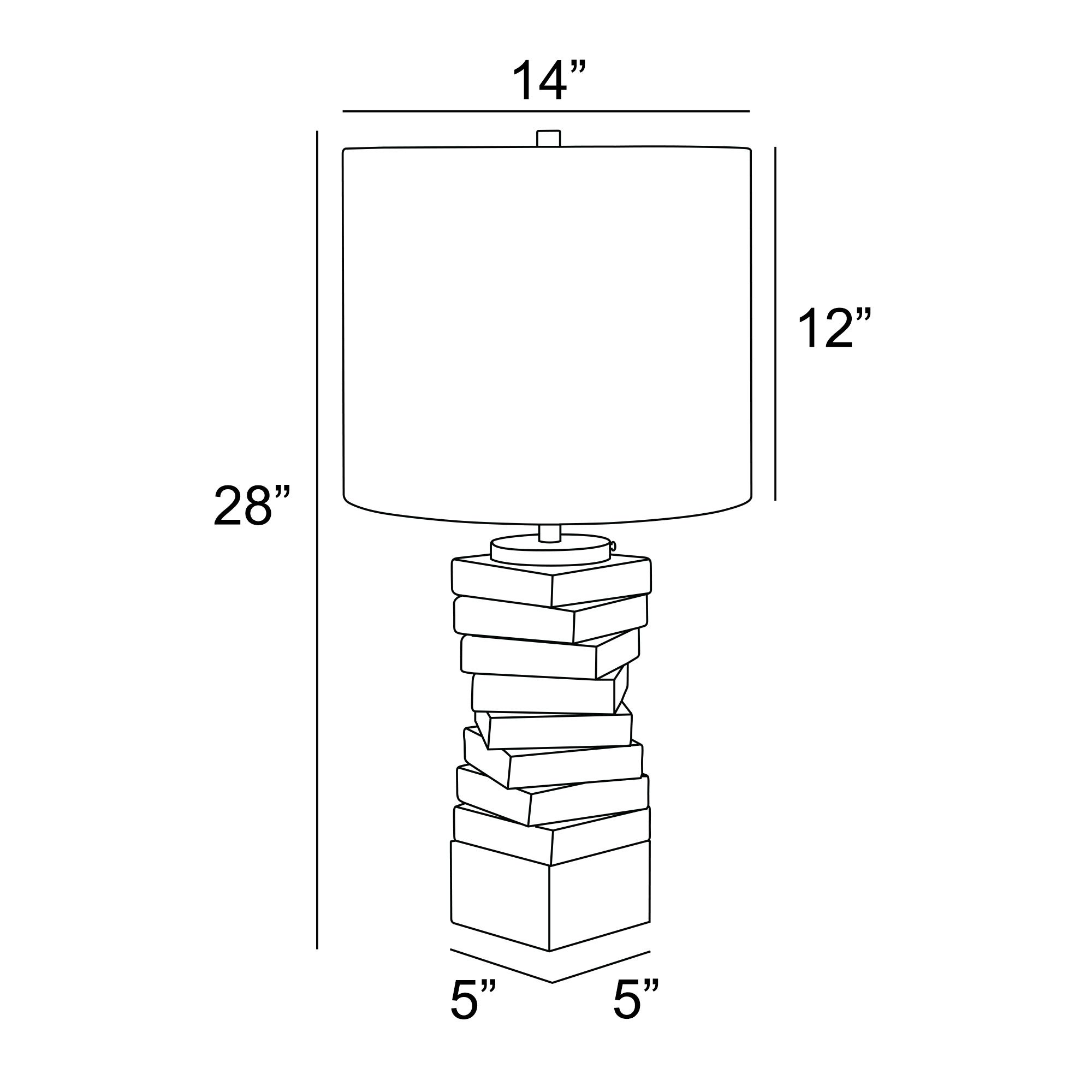 Image 4 Lite Source Gwen 28" High Modern Textured Block Table Lamp more views