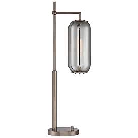 Image1 of Lite Source Hagen 30 1/4" Gunmetal and Smoke Glass Desk Lamp