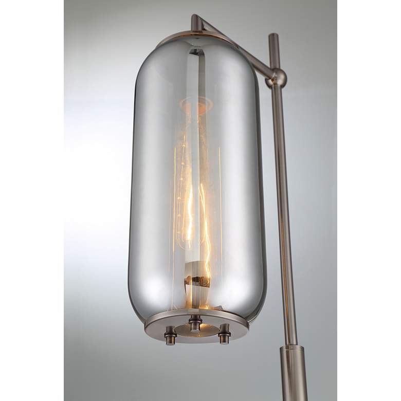 Image 2 Lite Source Hagen 30 1/4" Gunmetal and Smoke Glass Desk Lamp more views