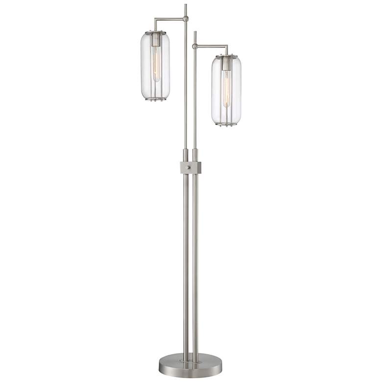 Image 1 Lite Source Hagen Brushed Nickel 2-Light Floor Lamp