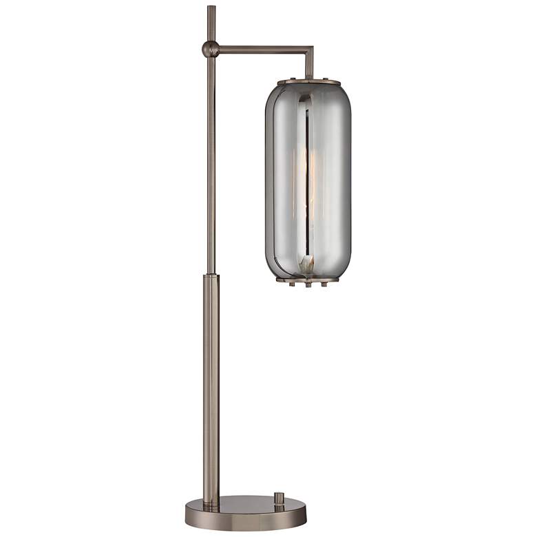 Lite Source Hagen Gunmetal and Smoke Glass Desk Lamp