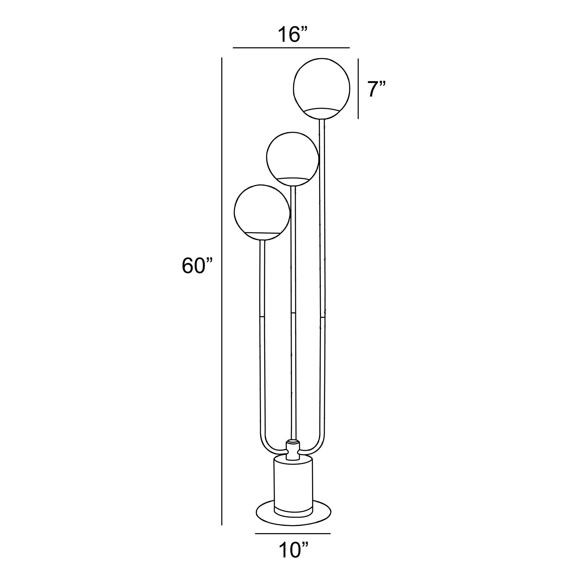 Image 4 Lite Source Haina 60" High Brushed Nickel 3-Light Modern Floor Lamp more views