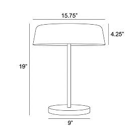 Image5 of Lite Source Hakan 19" High Black Dome Modern Table Lamp more views