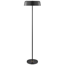 Image1 of Lite Source Hakan 60 1/4 High Modern Black Floor Lamp