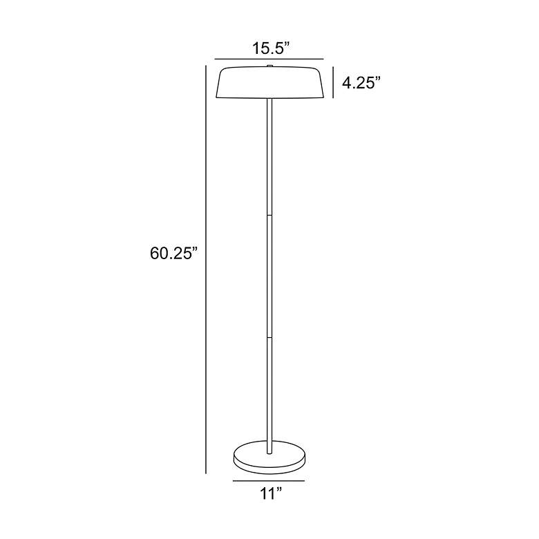 Image 4 Lite Source Hakan 60 1/4 High Modern Black Floor Lamp more views