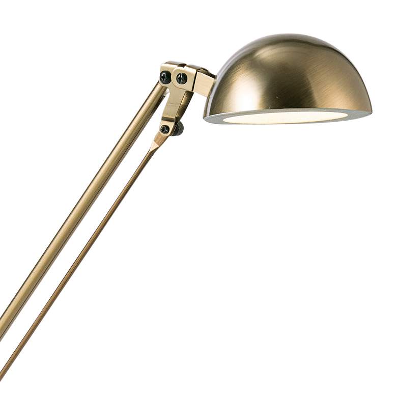 Image 3 Lite Source Halotech Adjustable Antique Brass Metal LED Modern Desk Lamp more views