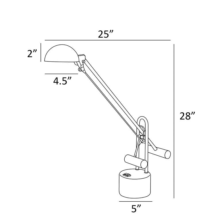 Image 6 Lite Source Halotech Adjustable Antique Brass Metal LED Modern Desk Lamp more views