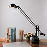 Lite Source Halotech Adjustable Black Metal LED Modern Desk Lamp