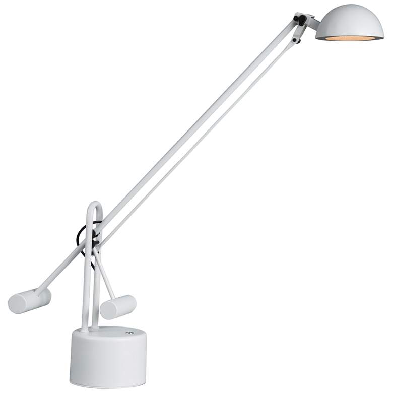 Image 2 Lite Source Halotech White Adjustable Balance Arm Modern LED Desk Lamp