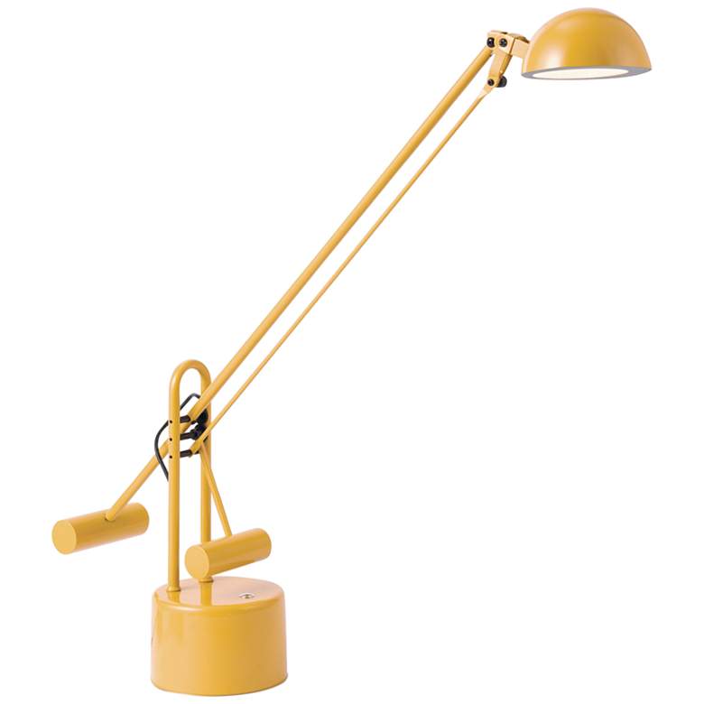 Image 2 Lite Source Halotech Yellow Metal Balance Arm Modern LED Desk Lamp
