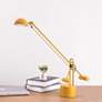 Lite Source Halotech Yellow Metal Balance Arm Modern LED Desk Lamp