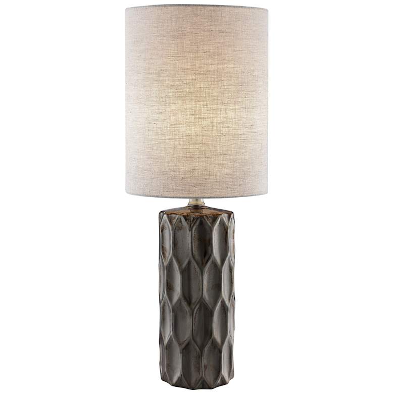 Image 1 Lite Source Halsey Gunmetal Ceramic Table Lamp