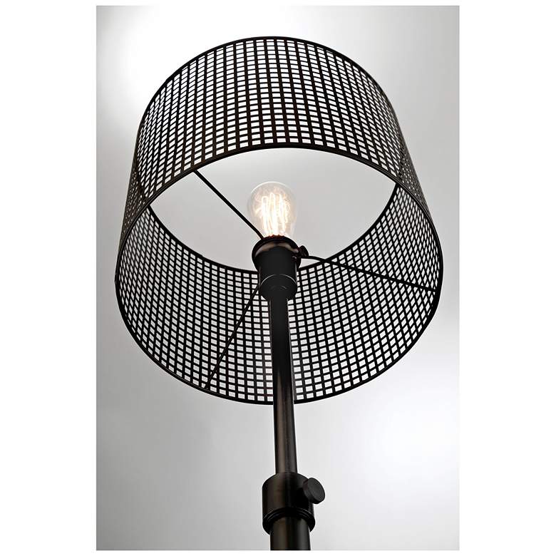 Image 3 Lite Source Hamilton 29" Modern Industrial Black Metal Grid Table Lamp more views