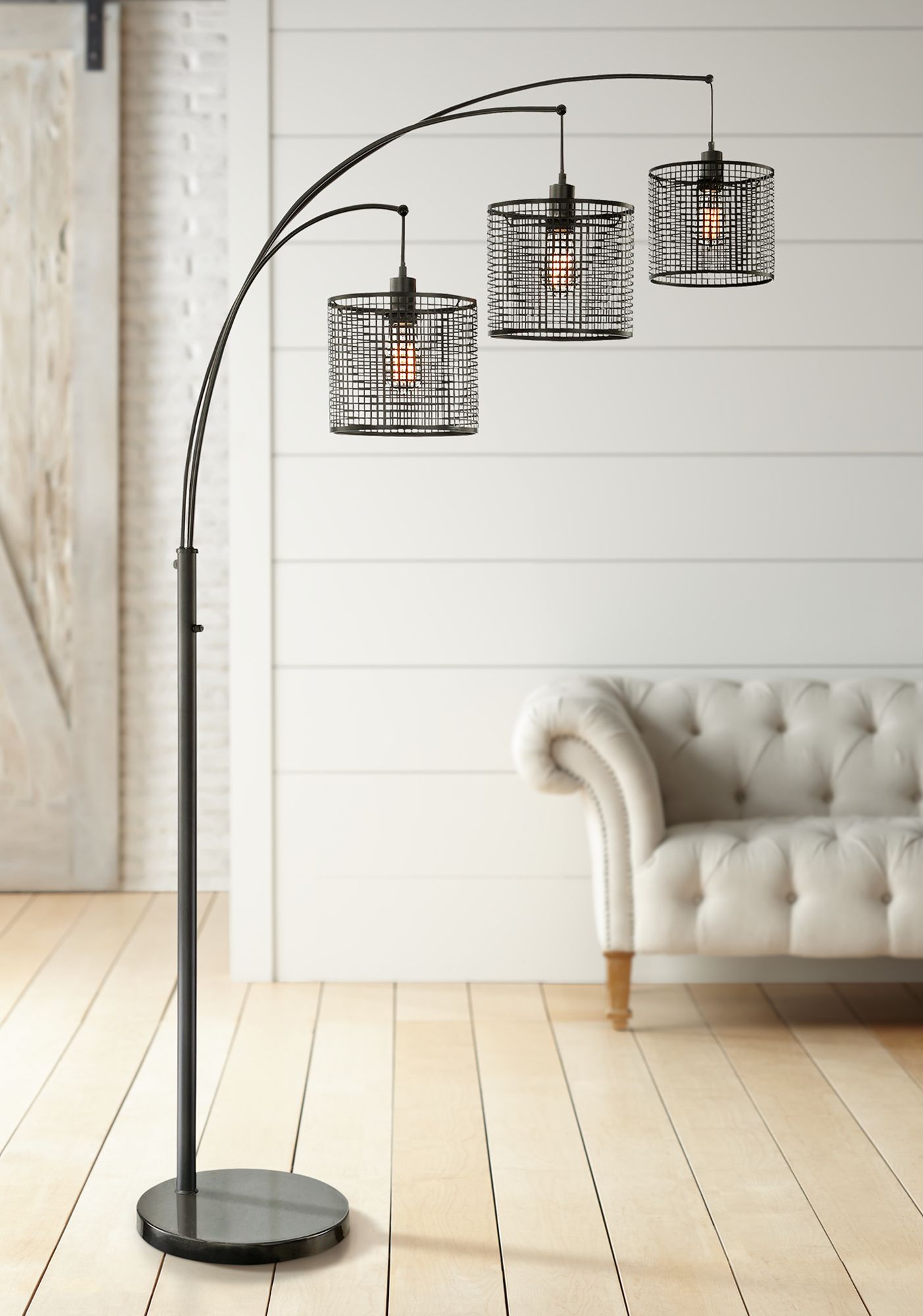 multi light arc floor lamp