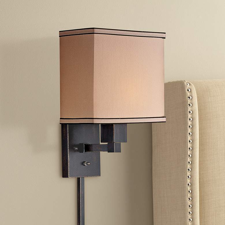 Image 1 Lite Source Harvard Dark Bronze Metal Wall Lamp