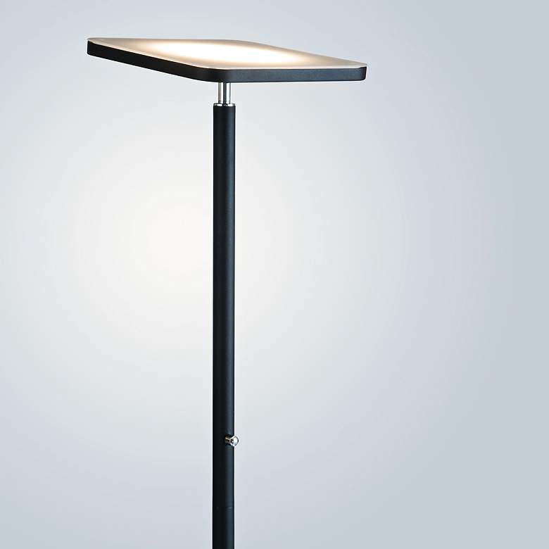 Image 2 Lite Source Hector 71 3/4" Black Finish LED Torchiere Floor Lamp more views