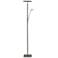 Lite Source Hector 71 3/4" Nickel LED Torchiere Lamp with Side Light