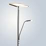 Lite Source Hector 71 3/4" Nickel LED Torchiere Lamp with Side Light