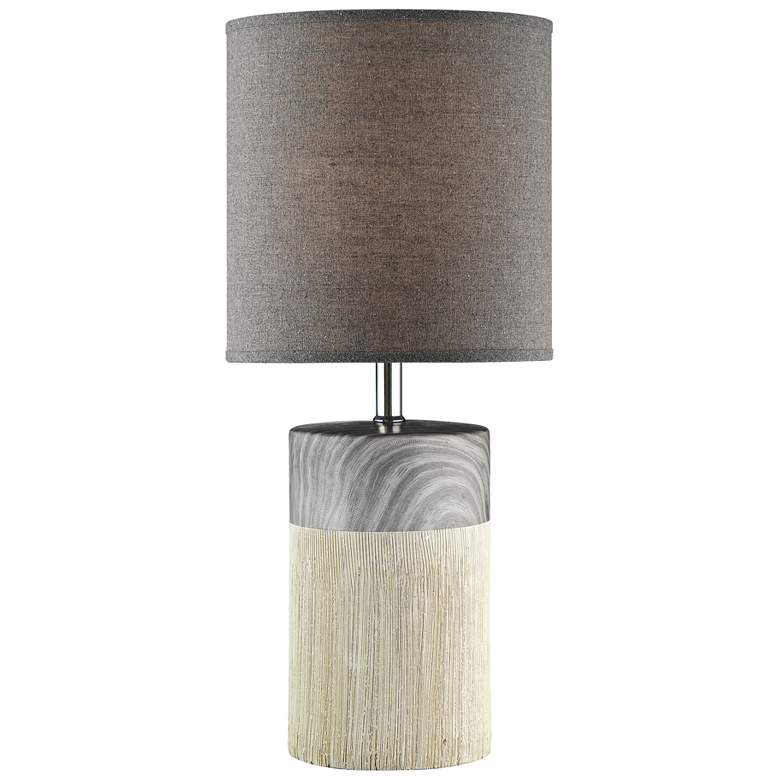 Image 1 Lite Source Helena 18 1/2 inchH Gray Ceramic Accent Table Lamp