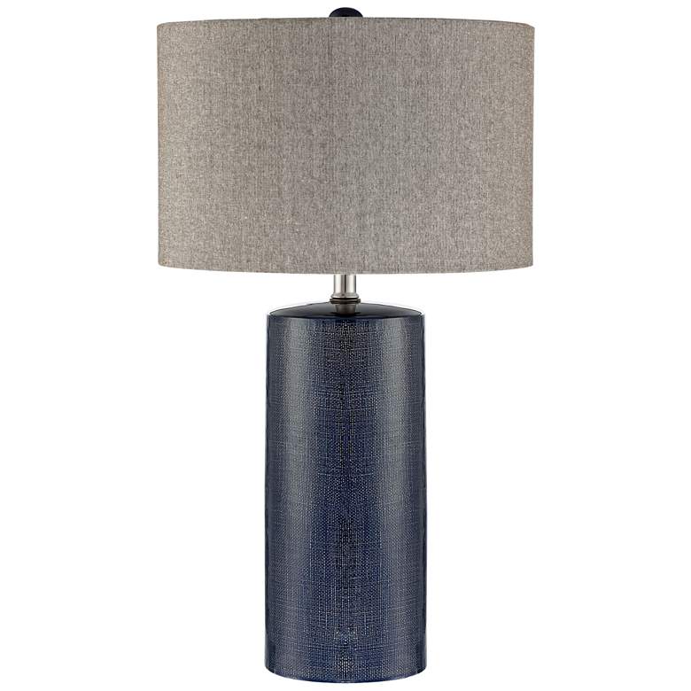 Image 2 Lite Source Jacoby 28 1/2 inch Navy Blue Ceramic Table Lamp