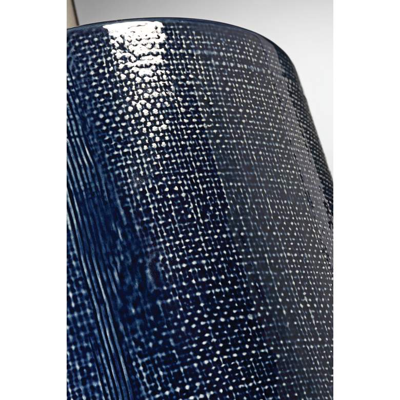 Image 3 Lite Source Jacoby 28 1/2 inch Navy Blue Ceramic Table Lamp more views
