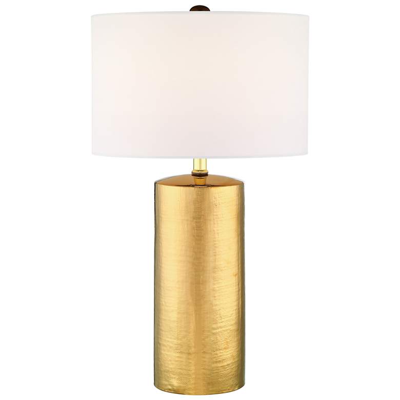 Image 1 Lite Source Jacoby Gold Ceramic Column Table Lamp