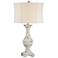 Lite Source Janus Vintage Chic White Wash Table Lamp