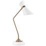 Lite Source Jared 28 1/2" Antique Brass and White Modern Task Lamp