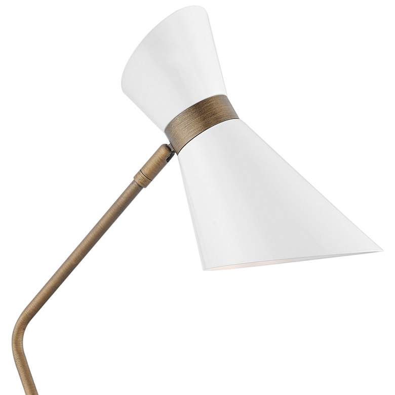 Image 3 Lite Source Jared 28 1/2" Antique Brass and White Modern Task Lamp more views