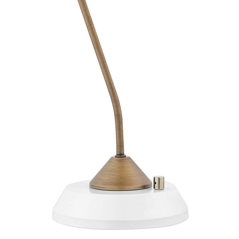 Image 4 Lite Source Jared 28 1/2" Antique Brass and White Modern Task Lamp more views